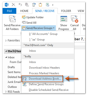 where to find the offline address book for outlook 365 on mac